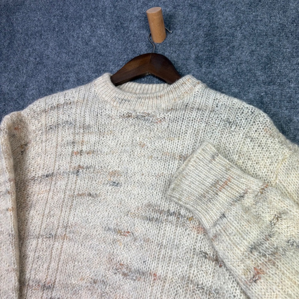 Pendleton Sweater Mens XL Cream Virgin Wool Crewneck Vintage Made in USA 0536